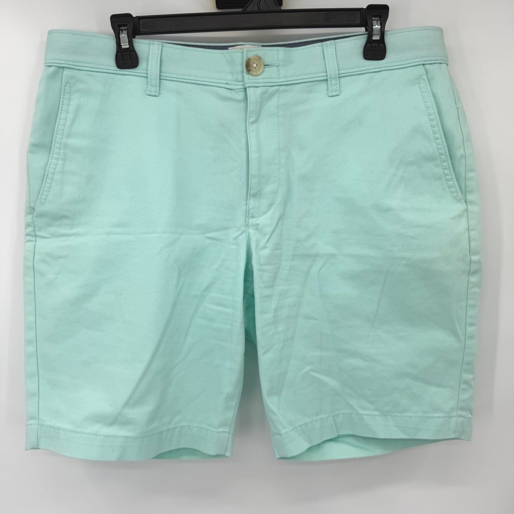 Original Penguin Shorts Mens 34 Mint Green Chino Cotton Twill Classic Preppy